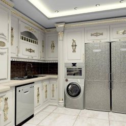 کابینت ام دی اف آشپزخانه لاکچری کد 7613 6 cabinet fanoosdesign.ir 368 | فانوس دیزاین تولید کننده انواع درب اتاق ، ضد سرقت، درب ورودی و ضد آل