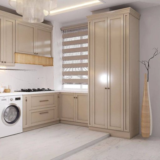 کابینت ام دی اف آشپزخانه رنگ کرم کد 7506 - Image 3