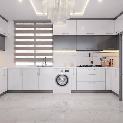 کابینت ام دی اف آشپزخانه سفید کد 7502 - Image 2