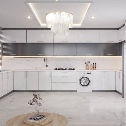 کابینت ام دی اف آشپزخانه سفید کد 7502 10 cabinet fanoosdesign.ir 4400 | فانوس دیزاین تولید کننده انواع درب اتاق ، ضد سرقت، درب ورودی و ضد آل