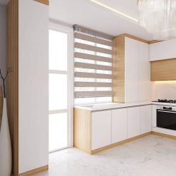 کابینت ام دی اف آشپزخانه قهوه ای و کرم کد 7497 6 cabinet fanoosdesign.ir 4478 | فانوس دیزاین تولید کننده انواع درب اتاق ، ضد سرقت، درب ورودی و ضد آل