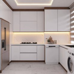 کابینت ام دی اف آشپزخانه سفید و طوسی کد 7493 8 cabinet fanoosdesign.ir 4496 | فانوس دیزاین تولید کننده انواع درب اتاق ، ضد سرقت، درب ورودی و ضد آل