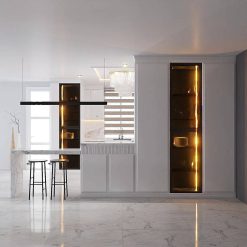 کابینت ام دی اف آشپزخانه سفید و طوسی کد 7493 6 cabinet fanoosdesign.ir 4498 | فانوس دیزاین تولید کننده انواع درب اتاق ، ضد سرقت، درب ورودی و ضد آل