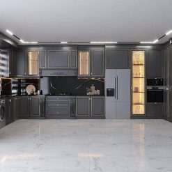 کابینت ام دی اف آشپزخانه مشکی کد 7385 8 cabinet fanoosdesign.ir 5643 | فانوس دیزاین تولید کننده انواع درب اتاق ، ضد سرقت، درب ورودی و ضد آل