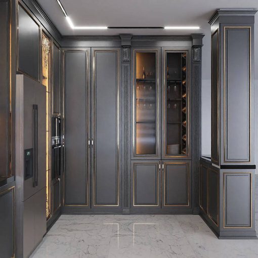 کابینت ام دی اف آشپزخانه مشکی کد 7385 - Image 3
