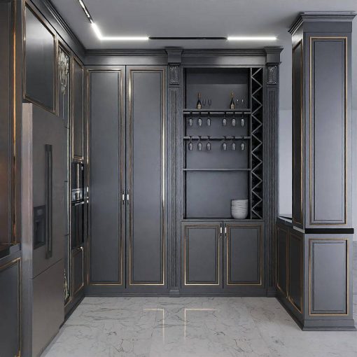 کابینت ام دی اف آشپزخانه مشکی کد 7385 - Image 6