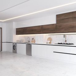 کابینت ام دی اف آشپزخانه قهوه ای و سفید کد 7370 6 cabinet fanoosdesign.ir 5684 1 | فانوس دیزاین تولید کننده انواع درب اتاق ، ضد سرقت، درب ورودی و ضد آل