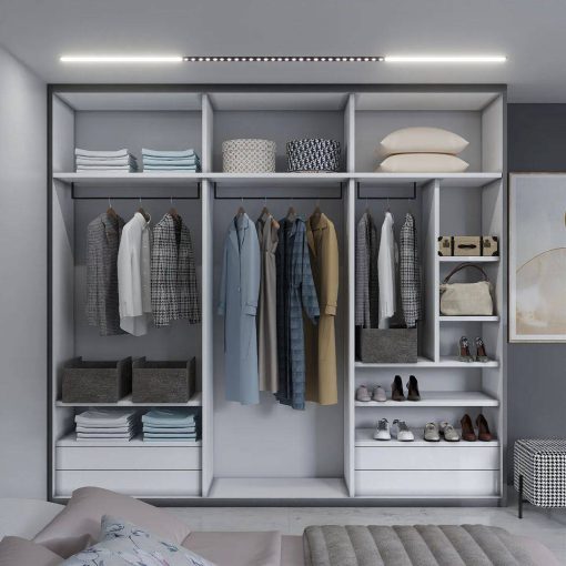 کابینت ام دی اف آشپزخانه سفید و طوسی کد 7369 - Image 9