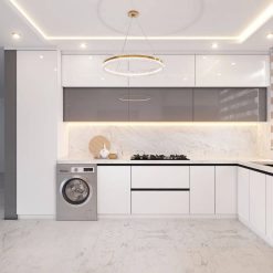 کابینت ام دی اف آشپزخانه سفید و طوسی کد 7369 11 cabinet fanoosdesign.ir 5695 1 | فانوس دیزاین تولید کننده انواع درب اتاق ، ضد سرقت، درب ورودی و ضد آل