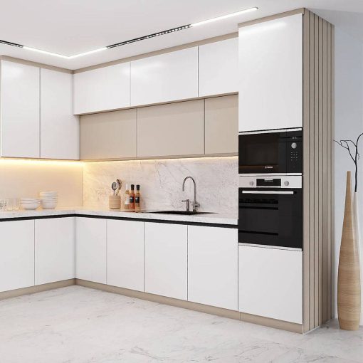 مدل کابینت ام دی اف آشپزخانه سفید کد 7375 - Image 2