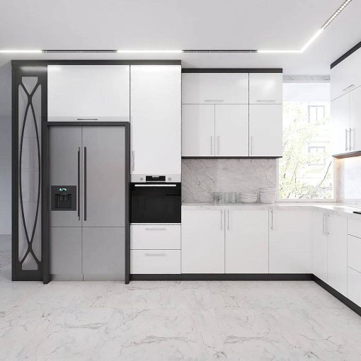 کابینت ام دی اف آشپزخانه سفید کد 7284 - Image 3