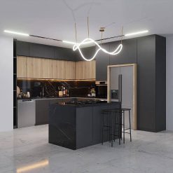 سبد خرید 12 کابینت ام دی اف آشپزخانه مشکی و کرم کد 7285