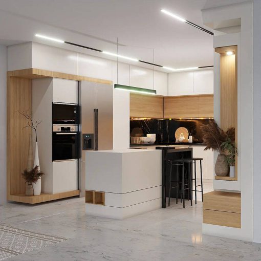 کابینت ام دی اف آشپزخانه مشکی کد 7291 - Image 4