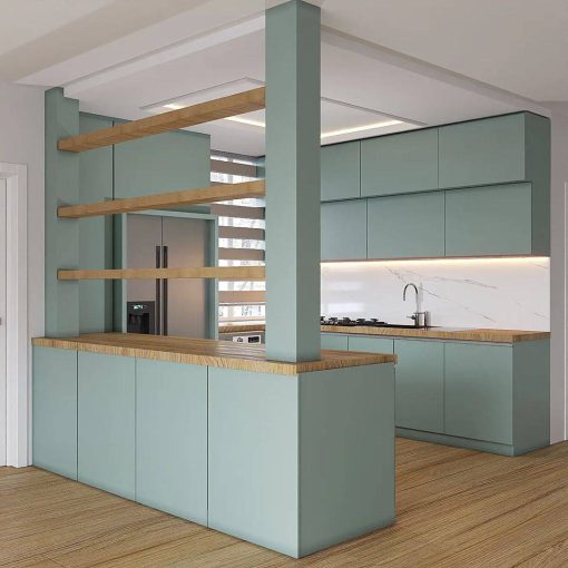 کابینت ام دی اف آشپزخانه سبز کد 7356 - Image 4