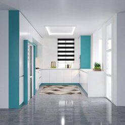 سبد خرید 16 کابینت ام دی اف سفید و آبی کد 7104