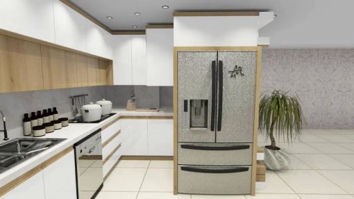 کابینت ام دی اف سفید و کرم کد 7094 - Image 3