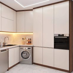 کابینت قهوه ای و کرم کد 7082 5 cabinet fanoosdesign.ir 6894 | فانوس دیزاین تولید کننده انواع درب اتاق ، ضد سرقت، درب ورودی و ضد آل