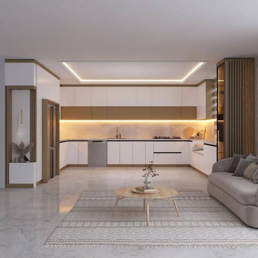 کابینت سفید و کرم کد 7080