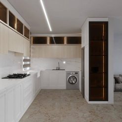 سبد خرید 1 کابینت مدرن مشکی و طلایی کد 7061