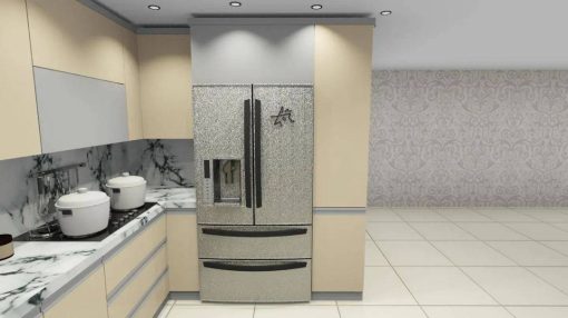 کابینت سفید و طوسی کد 7055 - Image 4