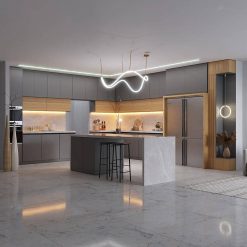 سبد خرید 16 کابینت ام دی اف سبک مدن ال شکل کد 7054