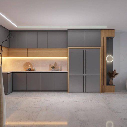 کابینت ام دی اف سبک مدن ال شکل کد 7054 - Image 3