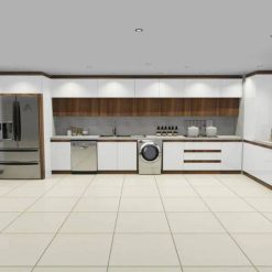 کابینت قهوه ای تیره و سفید کد 7047 7 cabinet fanoosdesign.ir 7051 | فانوس دیزاین تولید کننده انواع درب اتاق ، ضد سرقت، درب ورودی و ضد آل