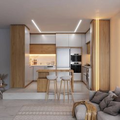 سبد خرید 7 کابینت ام دی اف قهوه ای روشن کد 7041