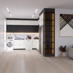 کابینت سفید و مشکی کد 7030 5 cabinet fanoosdesign.ir 7144 | فانوس دیزاین تولید کننده انواع درب اتاق ، ضد سرقت، درب ورودی و ضد آل