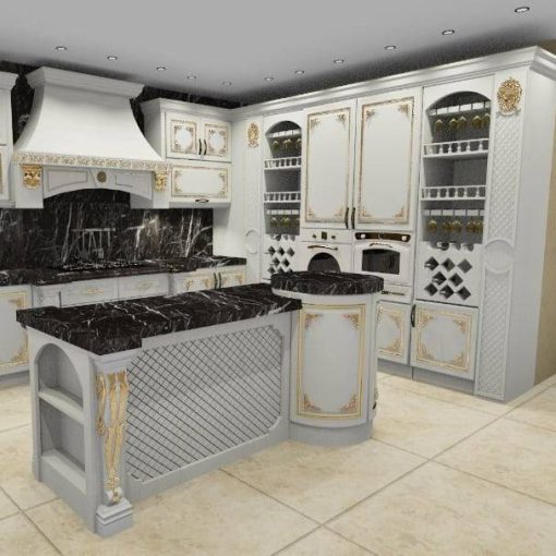 کابینت ام دی اف آشپزخانه لاکچری کد 7646 - Image 3