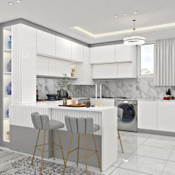 کابینت ام دی اف آشپزخانه لاکچری کد 7603 6 cabinet fanoosdesign.ir 99 2 | فانوس دیزاین تولید کننده انواع درب اتاق ، ضد سرقت، درب ورودی و ضد آل