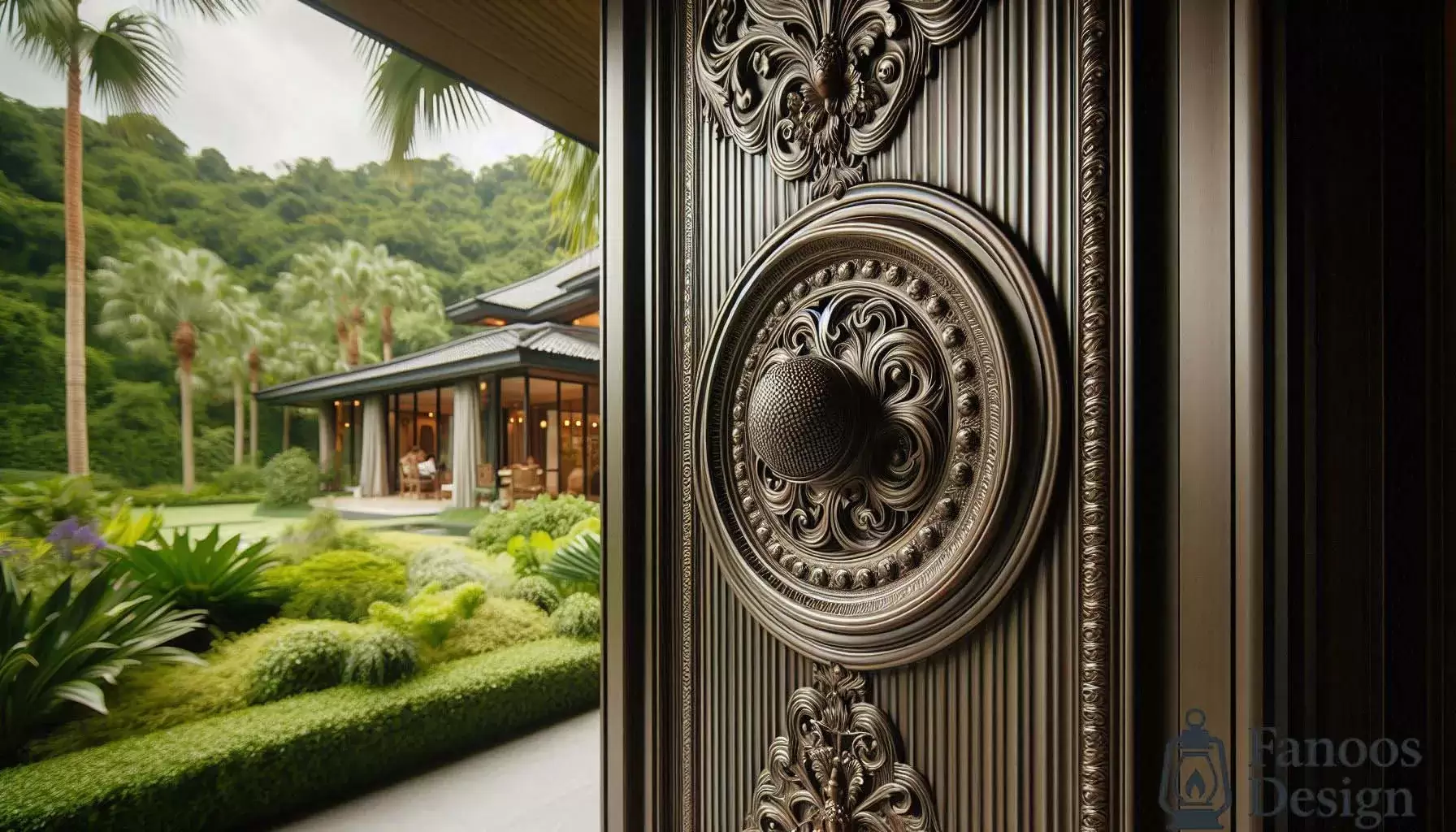 ظرافت مدرن درهای لولایی پاشنه ویلا را بررسی کنید