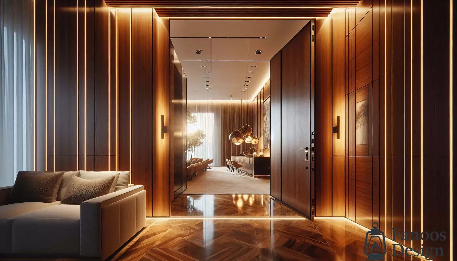 ظرافت مدرن درهای لولایی پاشنه ویلا را بررسی کنید