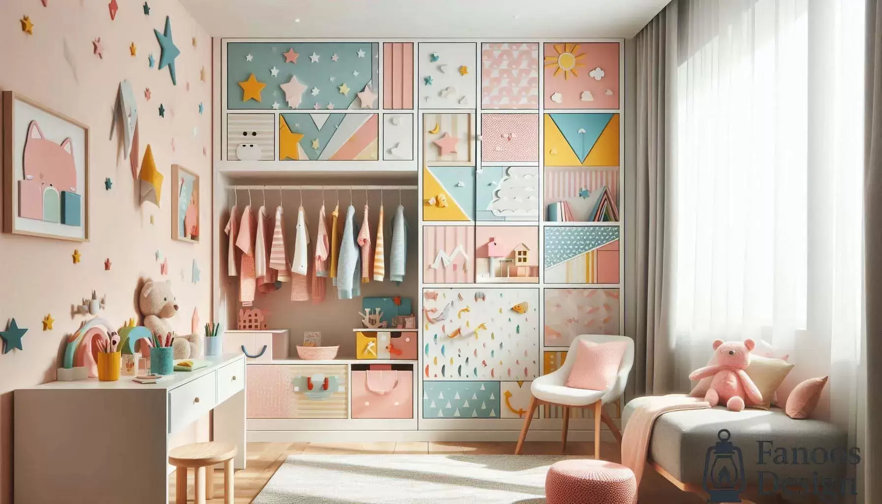 طراحی‌های خلاقانه برای کمد دیواری اتاق کودک