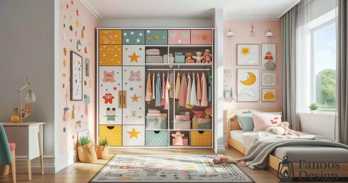 طراحی‌های خلاقانه برای کمد دیواری اتاق کودک