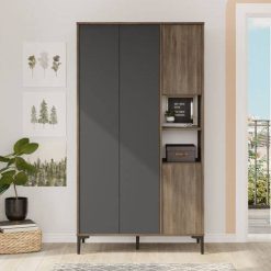 سبد خرید 1 کمد لباس یک طرف مشکی و نسکافه ای کد 8980