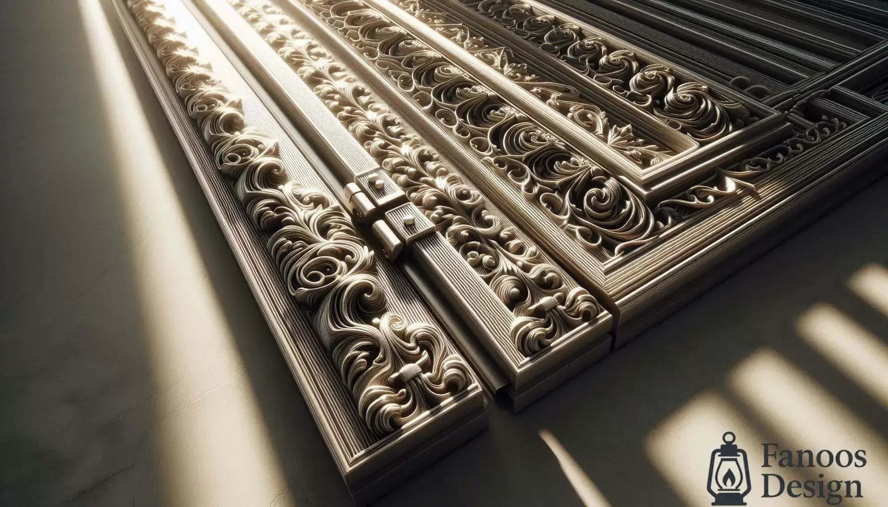 رونمایی از زیبایی پیچیده درب ویلا پیوت فلزی شیاردار