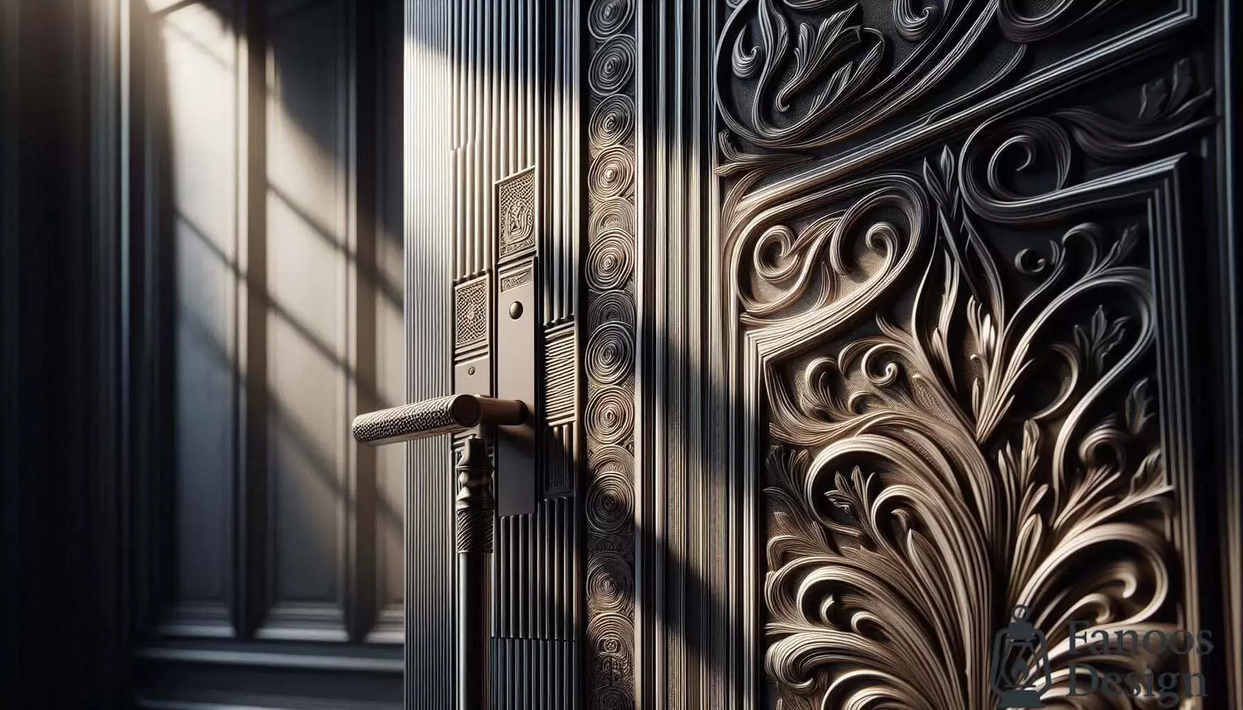 رونمایی از زیبایی پیچیده درب ویلا پیوت فلزی شیاردار