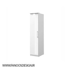 کمد لباس درب لولایی 1 درب سایز 217*45*63 کد 1187