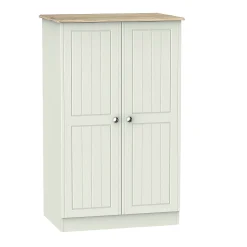 کمد لباس سفید دو درب سایز 127*77*54 کد 8963