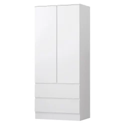 سبد خرید 14 کمد لباس ترکیبی 2 درب و 2 کشو دستگیره مخفی سایز 151*80*50 کد 9049
