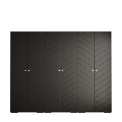 کمد لباس مشکی 6 درب سایز 300*237*47 کد 8830