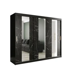 کمد لباس درب کشویی 3 آینه سایز 252*200*62 کد 1189