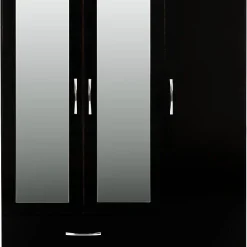 کمد لباس 3 درب و دو کشو مشکی سایز 182*116*52 کد 9106