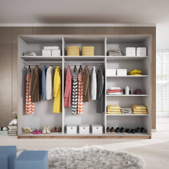 کمد لباس 2 درب کشویی نسکافه ای سفید سایز 270*201*61 کد 8853 3 fanoosdesign closet 12 14 | فانوس دیزاین تولید کننده انواع درب اتاق ، ضد سرقت، درب ورودی و ضد آل