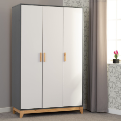 کمد لباس 3 درب نوک مدادی سفید سایز 192*118*52 کد 8858 4 کمد لباس 3 درب نوک مدادی سفید سایز 192*118*52 کد 8858