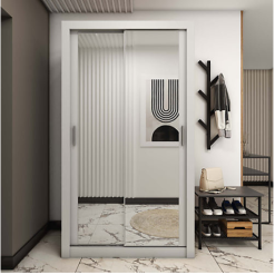 کمد لباس 2 درب ریلی طوسی سایز 200*83*58 کد 8872 9 fanoosdesign closet 12 23 | فانوس دیزاین تولید کننده انواع درب اتاق ، ضد سرقت، درب ورودی و ضد آل