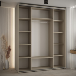 کمد لباس دو درب ریلی نوک مدادی سایز 235*180*60 کد 8671 5 fanoosdesign closet 12 34 | فانوس دیزاین تولید کننده انواع درب اتاق ، ضد سرقت، درب ورودی و ضد آل