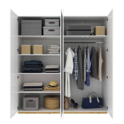 کمد لباس 4 درب سفید سایز 200*216*60 کد 9007 5 کمد لباس 4 درب سفید سایز 200*216*60 کد 9007