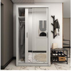 کمد لباس 2 درب ریلی طوسی سایز 200*83*58 کد 8872 10 fanoosdesign closet 13 17 | فانوس دیزاین تولید کننده انواع درب اتاق ، ضد سرقت، درب ورودی و ضد آل